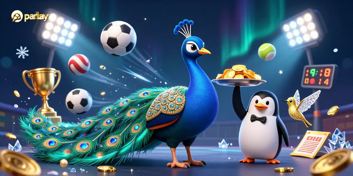 Place winning parlay bets with vibrant 3D characters and sports-themed elements in a dynamic illustration.