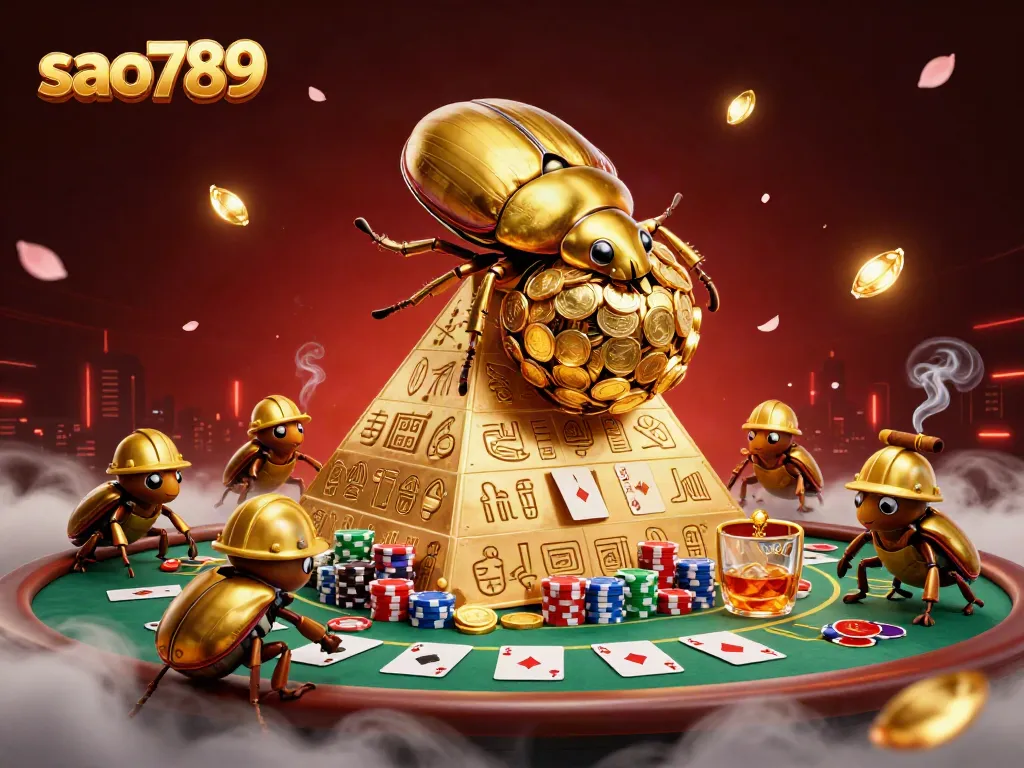 Experience the thrill of gaming with sao789's vibrant casino illustration.