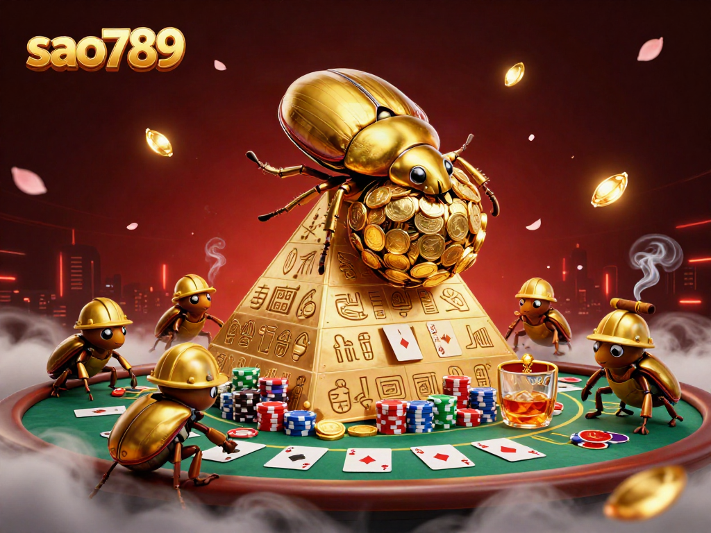 Experience the thrill of gaming with sao789's vibrant casino illustration.