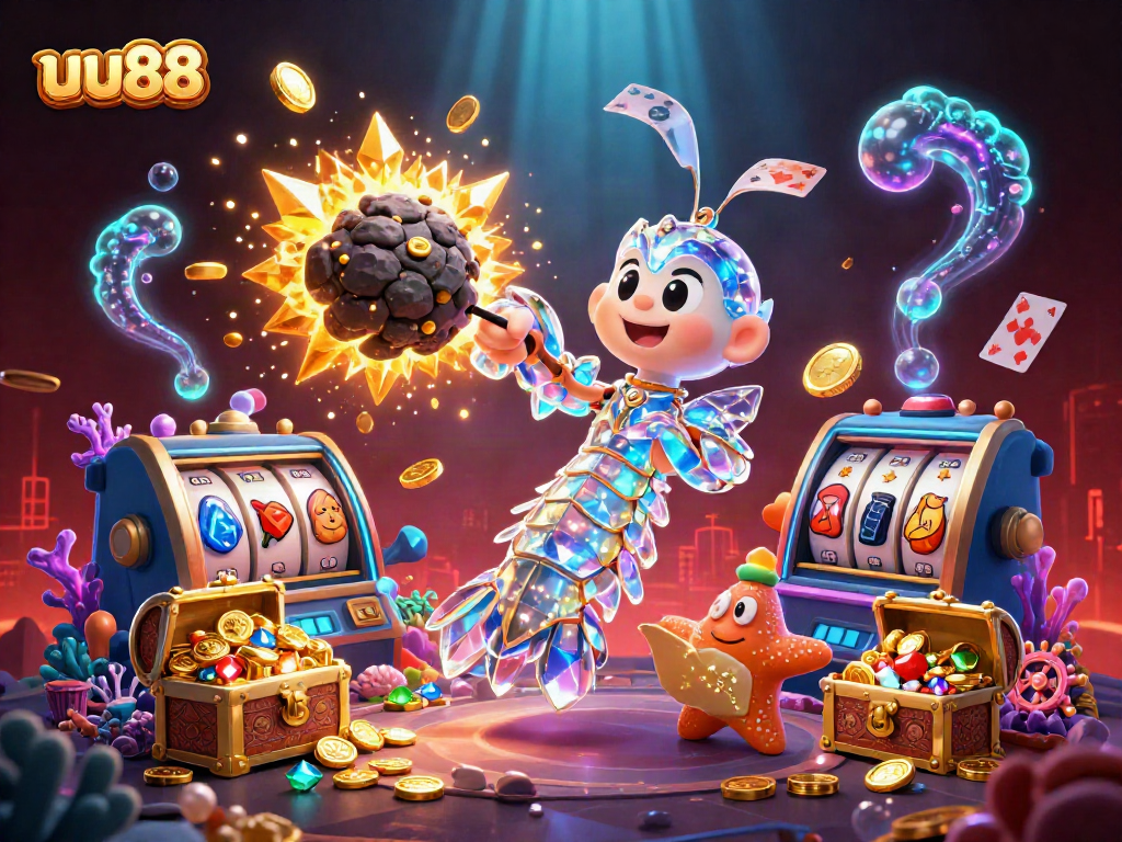 Experience thrilling slots at uu88 with a galactic mantis shrimp scene packed with treasures and gameplay.