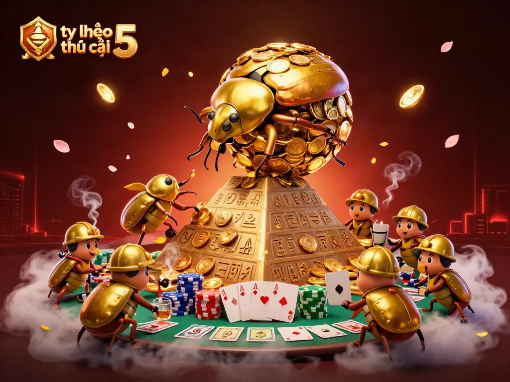 Experience the dynamic excitement of tỷ lệ kèo nhà cái 5 with golden beetles in action.