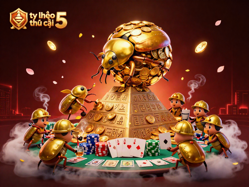 Experience the dynamic excitement of tỷ lệ kèo nhà cái 5 with golden beetles in action.