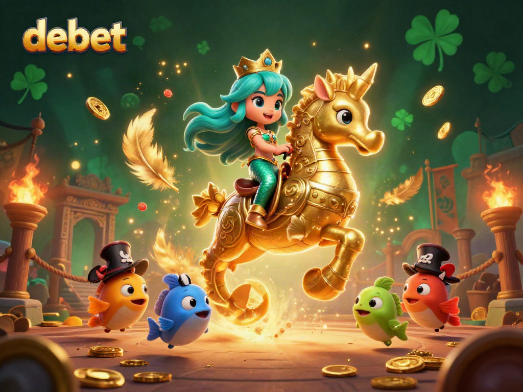 Engage with debet's dynamic underwater casino world featuring a mermaid princess and golden treasures.