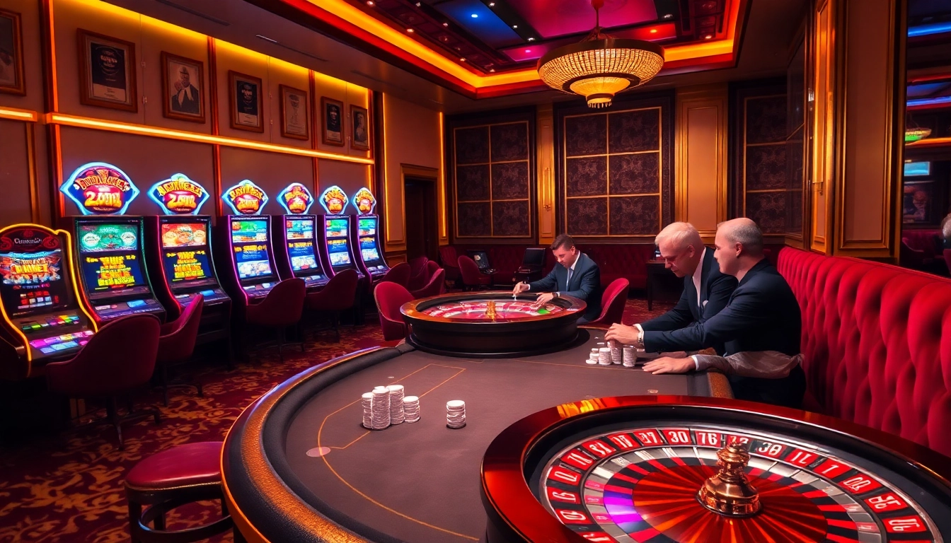 Players enjoying high-stakes poker at the luxurious 888NEW casino.