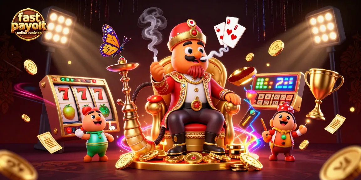 Experience fast payout online casinos with vibrant, dynamic slot game elements and characters in a rich 3D scene.