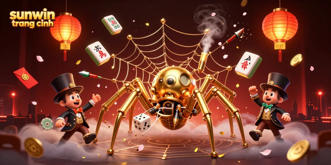 Experience the thrill of sunwin trang chính with a vibrant 3D casino scene showcasing steampunk elements and famous game icons.